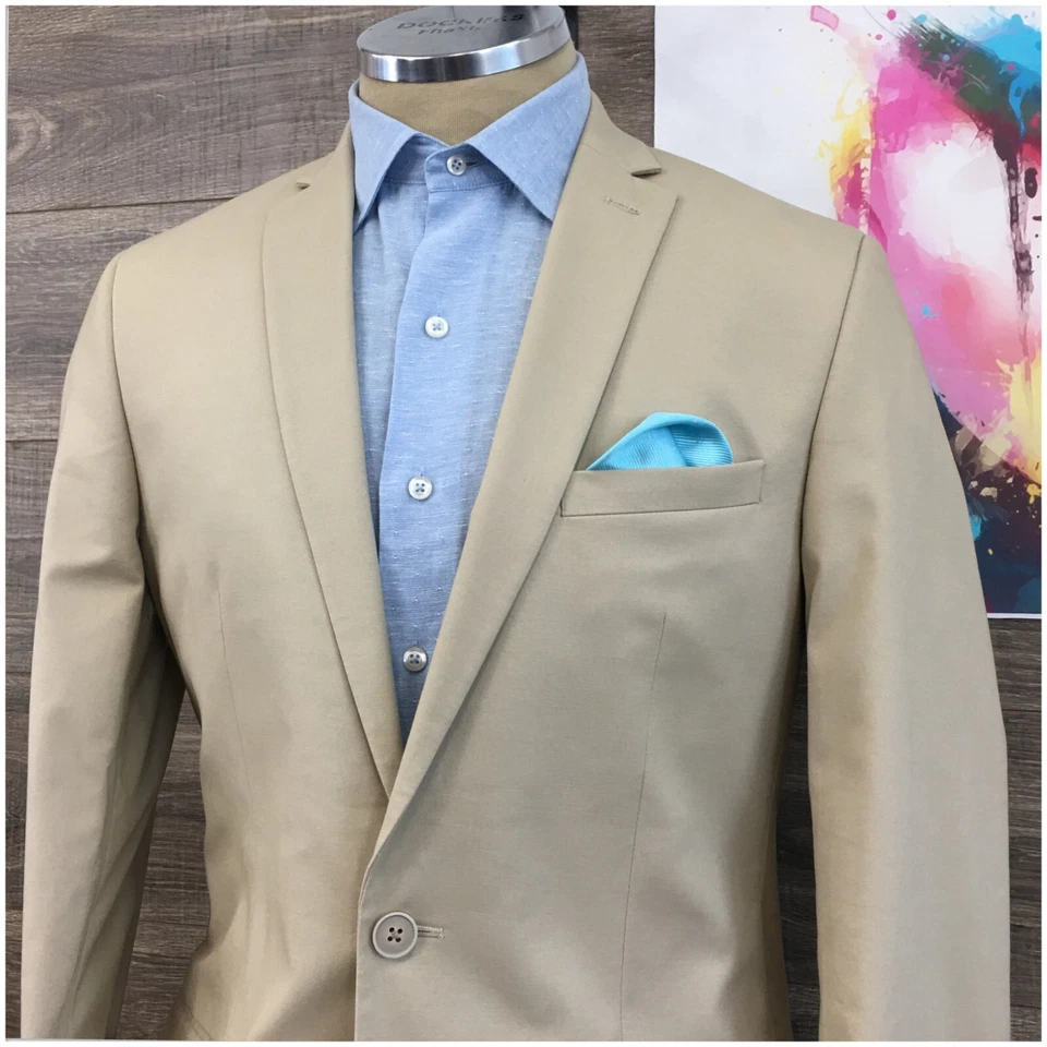 Bar III мужской Blazer Sport пальто две кнопки повседневный куртка размер 40L хлопок костюмы - Изображение 2 из 4