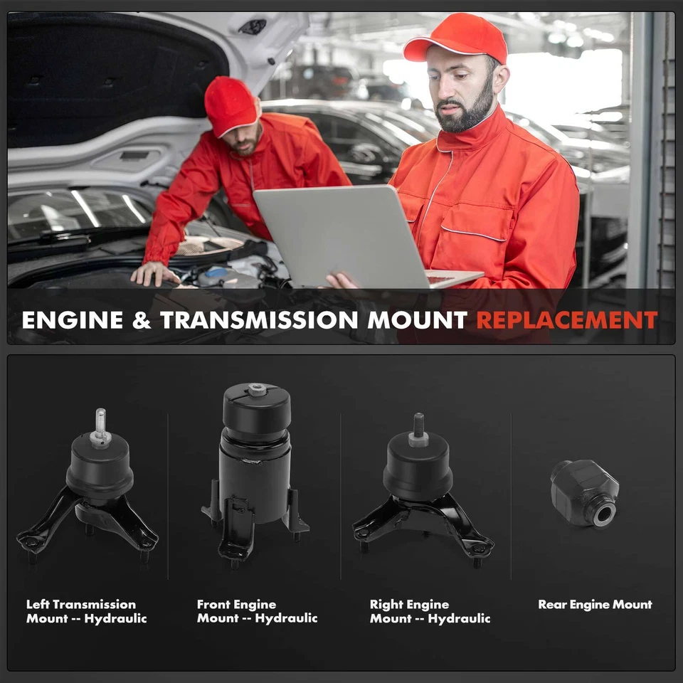 4x Motor e Suporte de Transmissão para Toyota Highlander 06-10 Lexus RX400h - Imagem 2 de 4