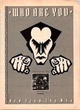 1978 VINTAGE 8X11 ALBUM PROMO MAGAZINE PRINT Ad FOR THE WHO "WHO ARE YOU"
