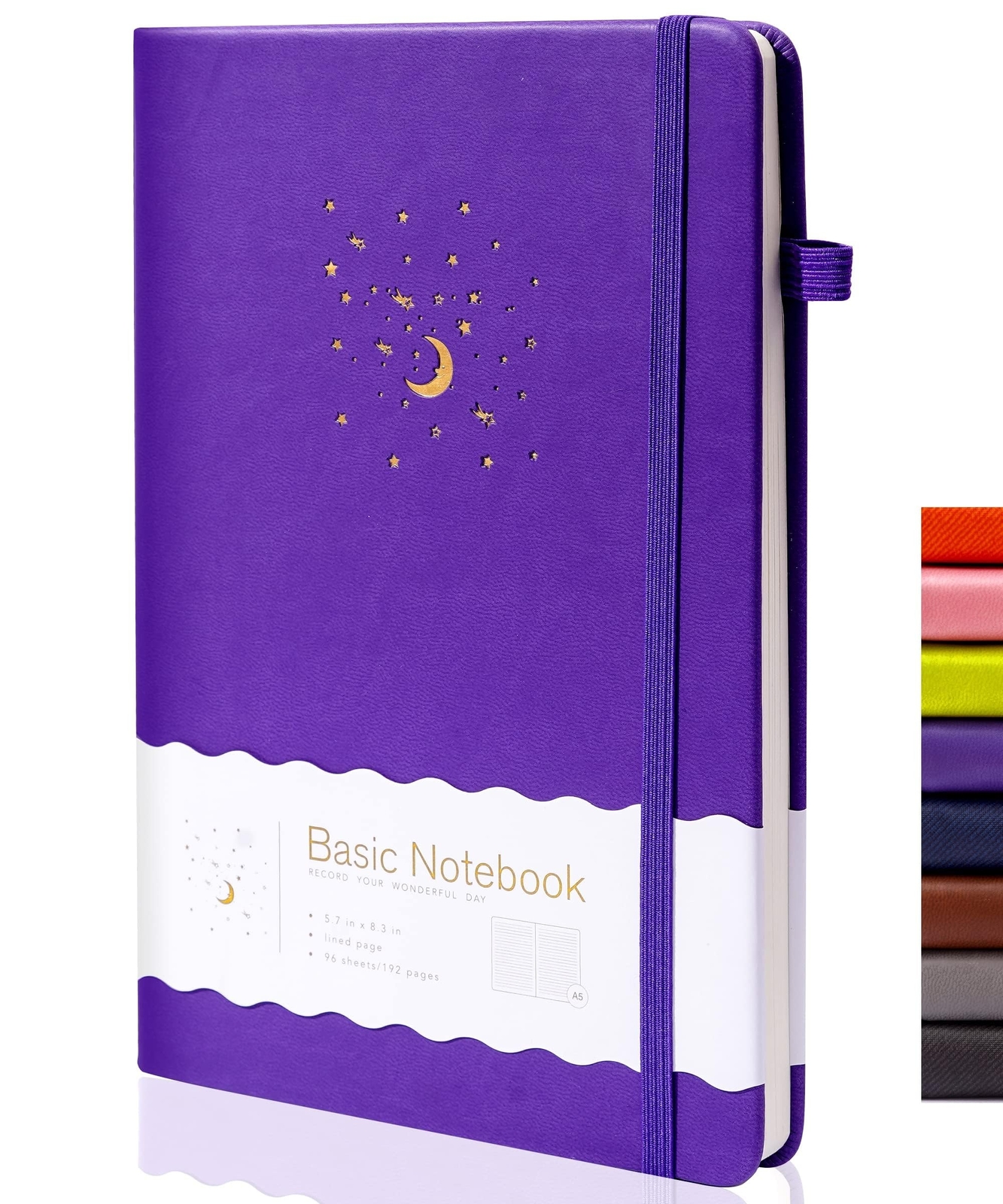 CAGIE Lined Journal Notebook for Work, Hardcover Notebook Journal with Pen Lo...