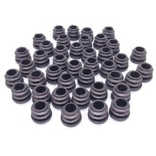 50pcs Round Plastic Black Blanking End Cap Caps Tube Pipe Inserts Plug Bung 16mm