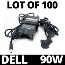 Lot of 100 Genuine Dell 7.4mm AC Adapter Laptops Charger 90W 19.5V 4.62A  Cords