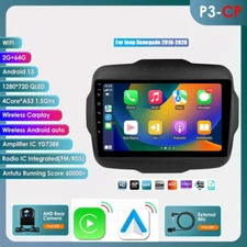 64G Car Radio HeadUnit Carplay For Jeep Renegade 2015-2020 Stereo GPS Backup Cam