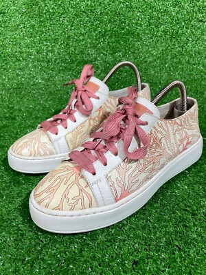 Santoni Women Casual Lightweight Leather Italy Shoes Size 38