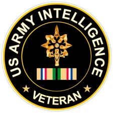 US Army Intelligence Veteran Bumper Sticker Military Vinyl Soldier Decal 5"