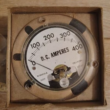 Simpson W-8061A-6 Panel Meter 0-400 DC Amperes FS=50MV, 2257, 321-LH
