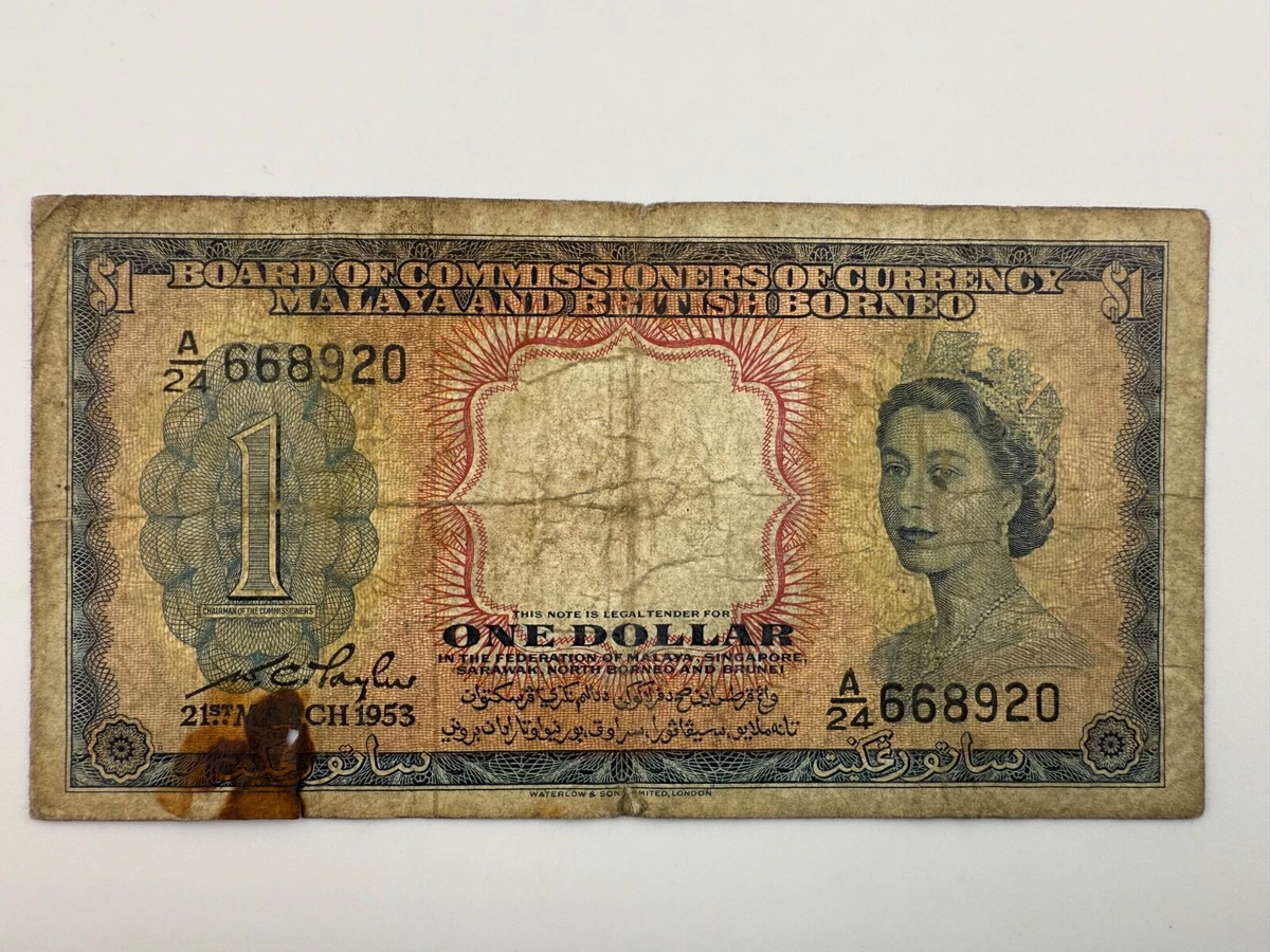 曾流通1953 纸币马来西亚纸币| eBay