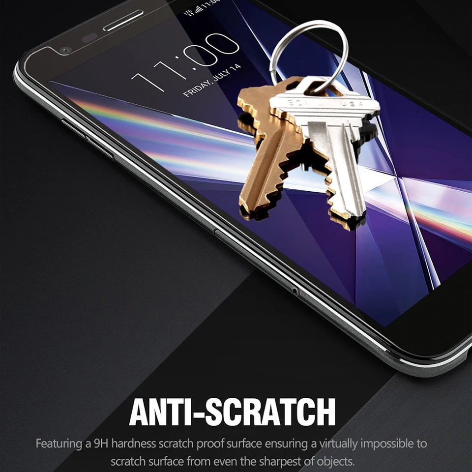 Protector de pantalla completa de vidrio templado transparente para LG X Charge HD - transparente Foto 4 de 4