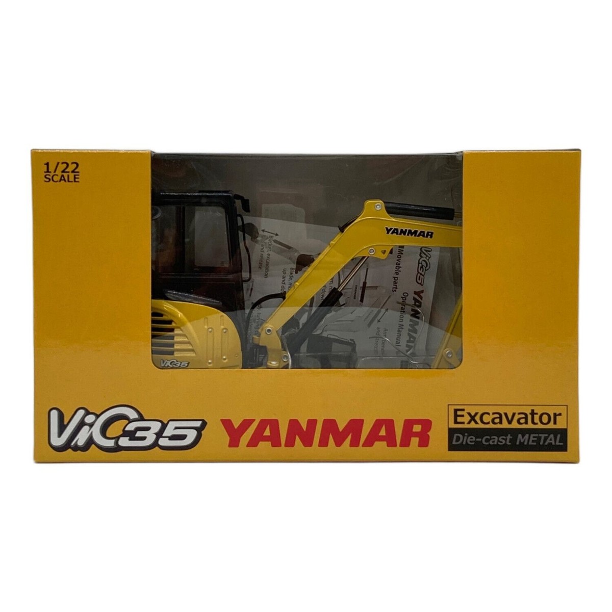 新品　1/22スケール　YANMAR Vi035　掘削機　ショベルカー　ヤンマー ヤンマーViC35 1/22スケール