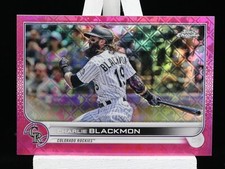 2022 Topps Chrome Logofractor Charlie Blackmon Pink Refractor #120/199 Rockies