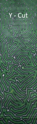 2 CRAZY FIBER CLOVER .250 CRAZYFIBER KNIFE HANDLE SCALES 1.6 X 5.6 (Y)