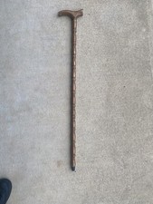 Wooden Fashion Cane Walking Stick - 36 inch Bamboo Style Cane with Derby Handle