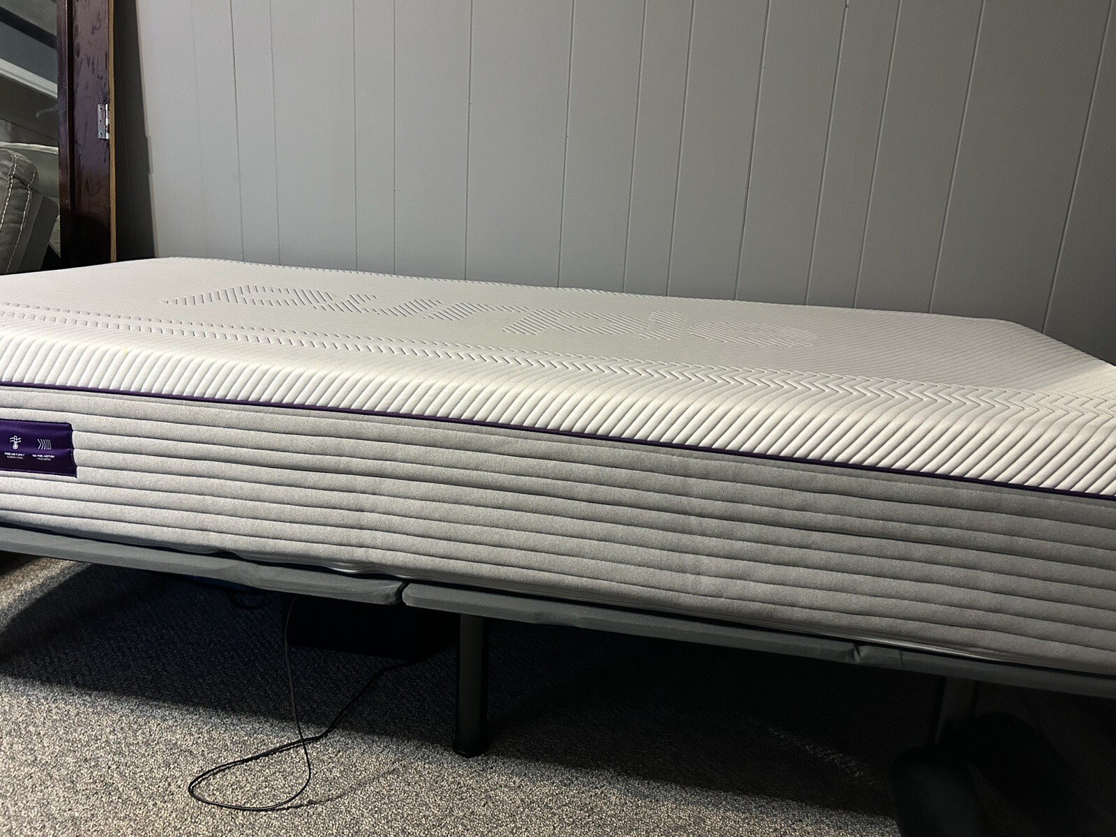 Twin size mechanical hospital bed with Purple mattress eBay