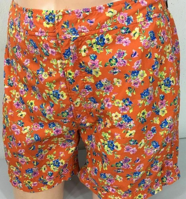 orange polo swim trunks