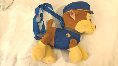 Nickelodeon Paw Patrol Chase Rucksack Plüschtier Stofftier Teddy Tasche 10 Zoll Kopf bis Schwanz.