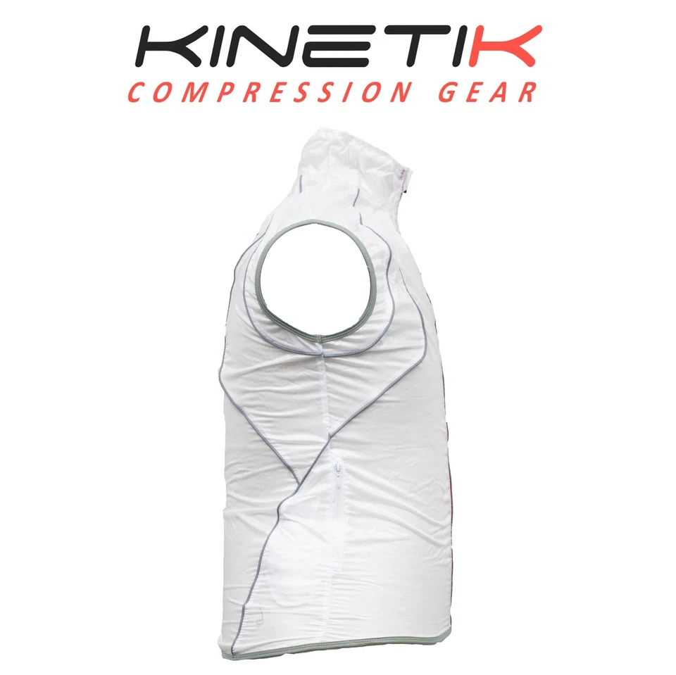 Kinetik Compression Gear Super Light Sleeveless White Jacket Unisex Size Small - Image 2 of 4