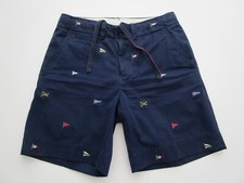 Mens 30 Polo Ralph Lauren embroidered flag blue drawstring shorts Vintage