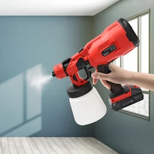 20V Cordless High Pressure Paint Sprayer 800ML HVLP Spray Gun Airless Power Tool