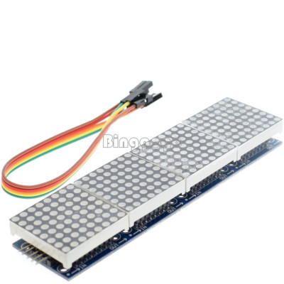 MAX7219 Dot Matrix Module LED 4in1 Display Drive mit 5Pin 20cm Kable For Arduino