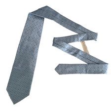 Brooks Brothers Makers Tie Men's Blue Geometric Silk Necktie Handmade In USA