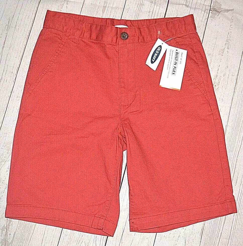 OLD NAVY BUILT IN FLEX DRESS FORMAL SHORTS ORANGE RED FOR BOYS SIZE 16 NEW | eBay