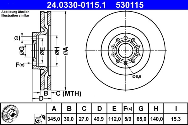 Bremsscheibe Vw P. Eos/Golf/Passat 05- Power Disc-image