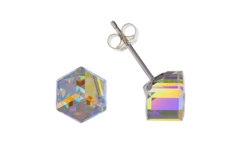 Boucles D'oreilles Clou En Argent 925 Et Cristal - 2mm - Pour Enfant - Neuf Avec étiquettes