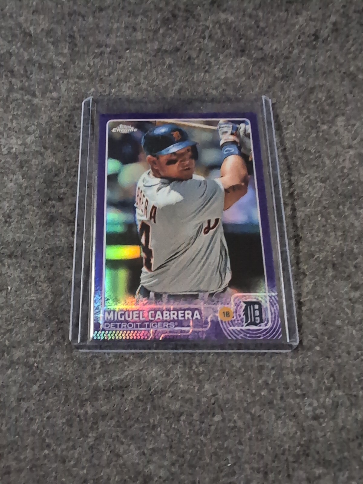 2015 Miguel Cabrera Topps Chrome #162 Purple Refractor 129/250