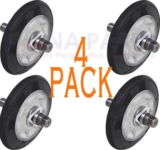For LG Dryer Drum Support Roller Wheel & Shaft 4 Pack # RP6599665PAZ720 OEM Part
