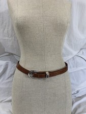 Vintage Navasota genuine lizard and leather wrangler western belt large 32