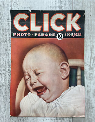 Click Photo-Parade April,1938 Advertising Card 2 Sided