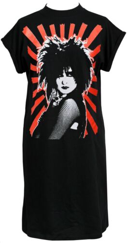 Siouxsie &amp; the Banshees Womens Gothic High Neck T-Shirt Dress New Wave Punk