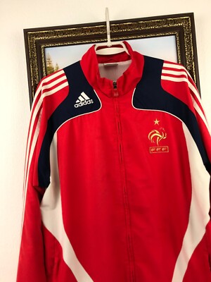 ウェア 2009/10 FRANCE TRACK JACKET (L)  Vintage Adidas France Football National Jacket Soccer Track Top