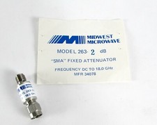 Midwest Microwave 263-2 Fixed Attenuator SMA DC- 18 GHz, 2 dB