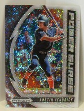 Austin Hendrick 2020 Panini Prizm Draft Picks WHITE SPARKLE Power Surge REDS