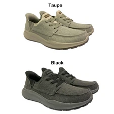 Skechers Men's Hands Free Swift Fit Moccasin Toe Canvas Sneaker, 255010S