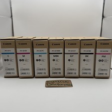 Canon PFI-301 Genuine Ink Tank Set 7 Colors MBK BK GY C PC M PM New OEM