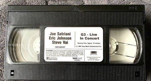 G3 LIVE in Concert: Joe Satriani Eric Johnson & Steve Vai (1997 VHS) Minneapolis - Picture 3 of 3