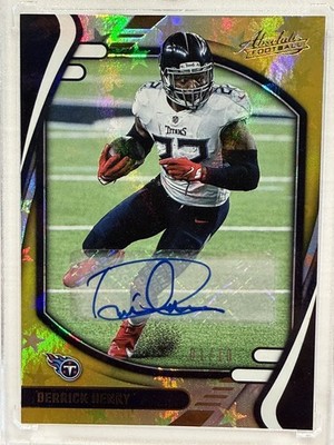 2021 Panini Absolute Gold Stars Signatures 1/10 Derrick Henry #98 Auto 4t6