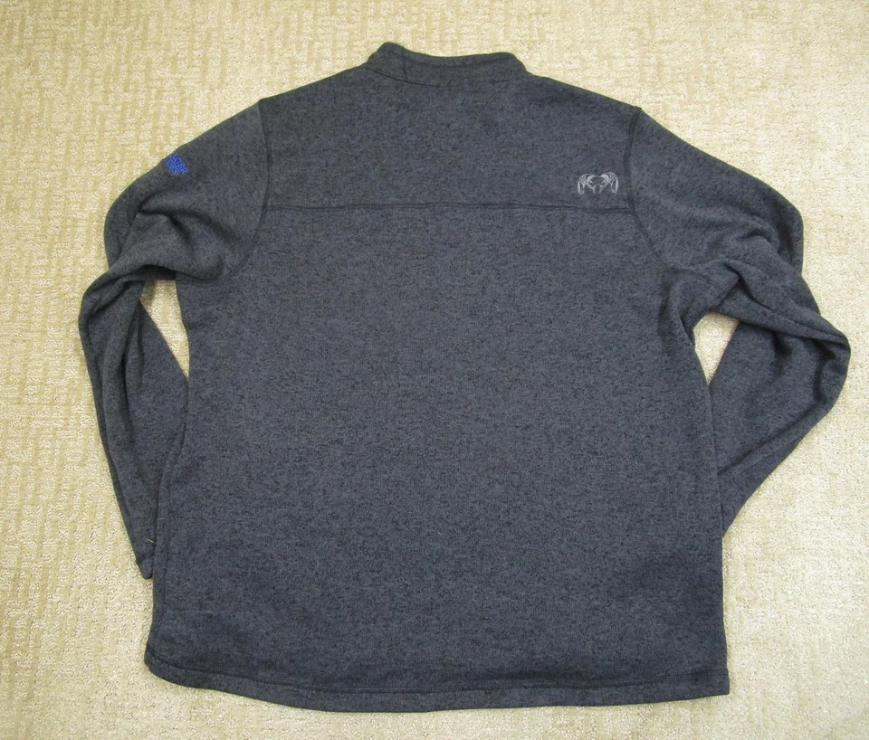 KUIU Base Camp Sweater Mens 3XL Gray High Loft Fleece Quarter Zip Pullover - Image 4 of 4