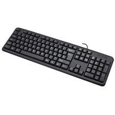 TASTIERA CABLATA USB CON FILO DA SCRIVANIA UFFICIO ECONOMICA COMPUTER FISSO PC