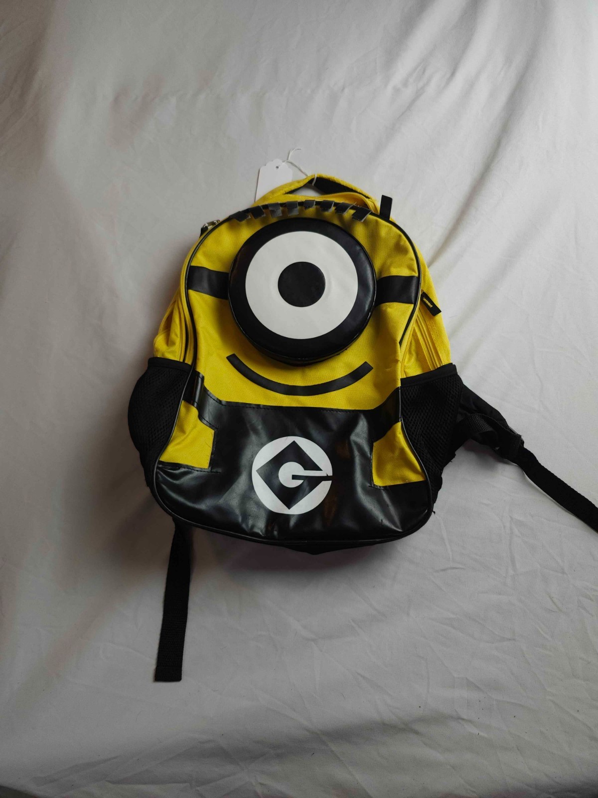 Despicable Me Minions 16-inch Kids Backpack  Black/Yellow School Outdoor NWT
