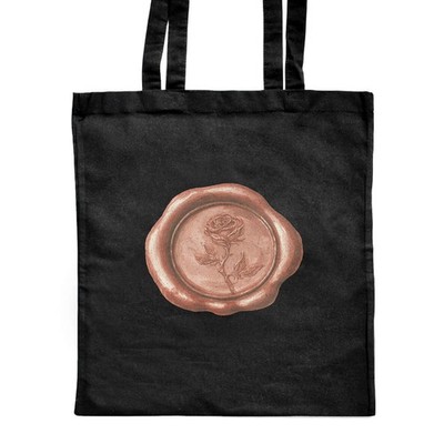 'Rose Wax Seal' Classic Black Tote Shopper Tasche (ZB00029308)