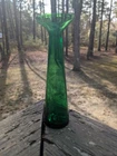 Vintage BLENKO Glass MCM Candle Holder Bud Vase Emerald Green