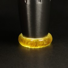 Size 10.5 Certified Grade A 100 Natural Brown Green Jadeite Jade Ring 02481