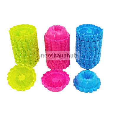 20 Pieces Mini Muffin Kuih Puteri Ayu Kue Putu Mold Jelly Pudding Steamed Cake