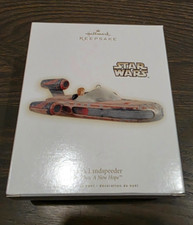 2009 Hallmark Luke   s Landspeeder Star Wars A New Hope Ornament NIB JO284
