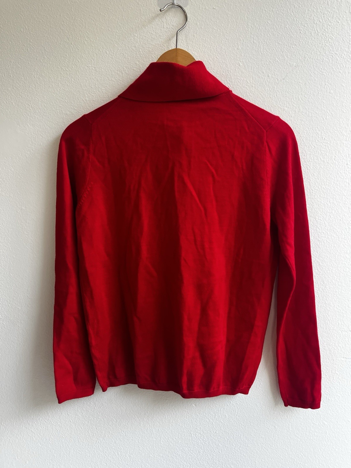 Christian Dior D. Uniforms Pussy Bow Sweater Red Wool Womens Parfums Size Small thumbnail 9