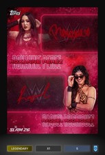 Topps WWE Slam Digital Color Splash Red Sig Roxanne Perez & Raquel 5cc Legendary