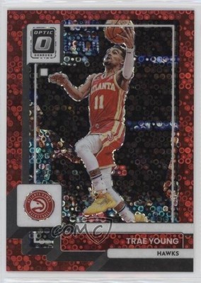 2022-23 Panini Donruss Optic Fast Break Red Prizm 74/75 Trae Young #127 14t3